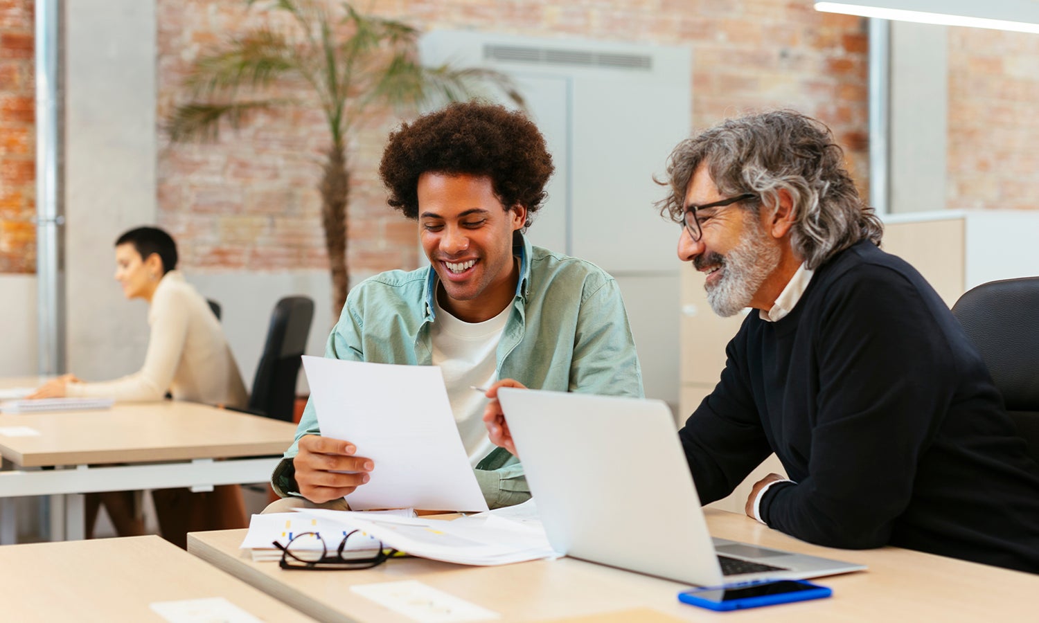 student and mentor in a lab